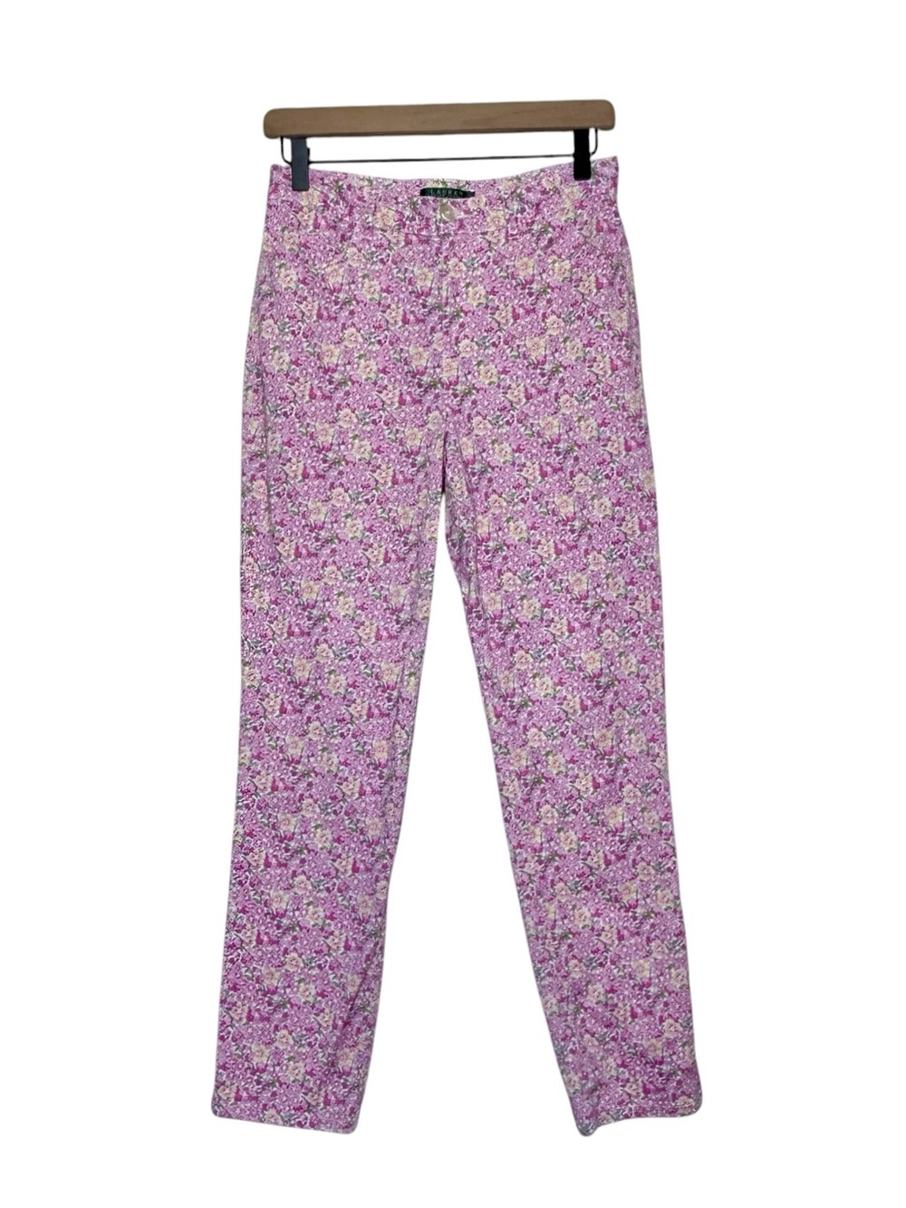 Lauren Ralph Lauren Size 4 Floral Straight Leg Pants Pockets Preppy Money